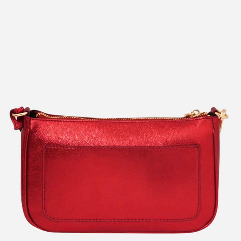 Parfait Metallic leather clutch - Κόκκινο Offer - Image 7