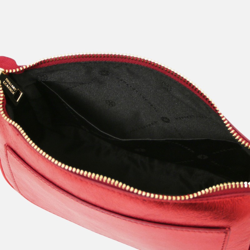 Parfait Metallic leather clutch - Κόκκινο Offer - Image 6