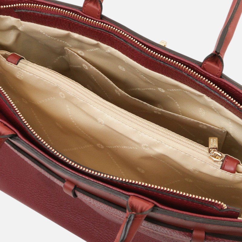 Tenace Leather handbag - Μπορντώ - Image 4
