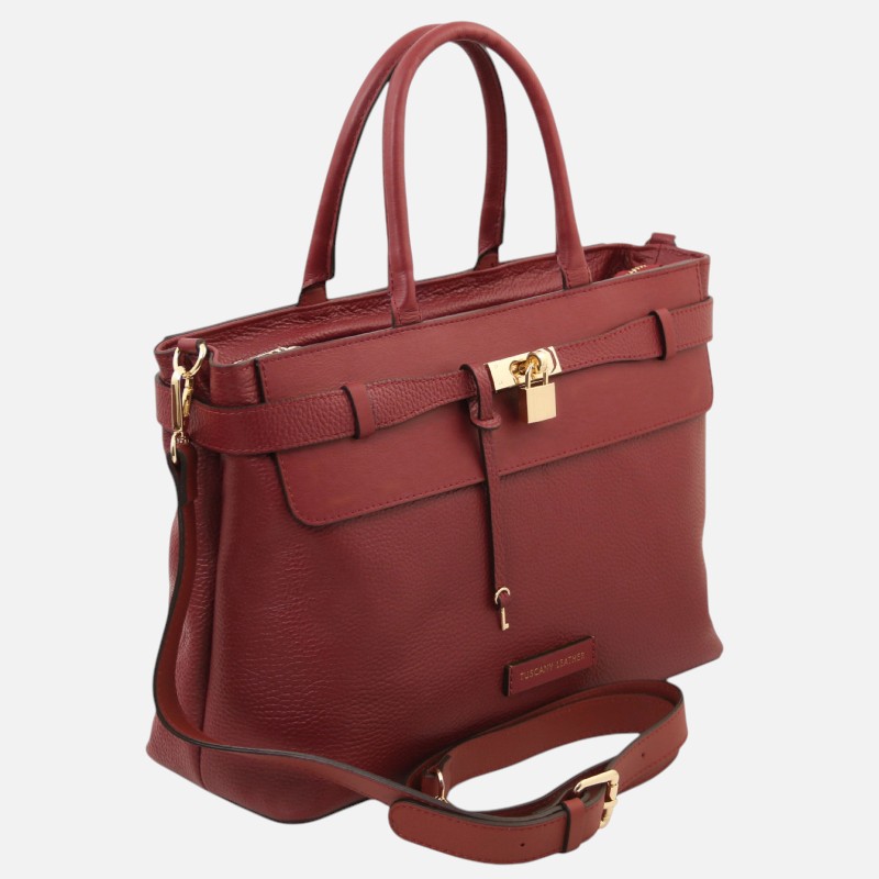 Tenace Leather handbag - Μπορντώ - Image 2