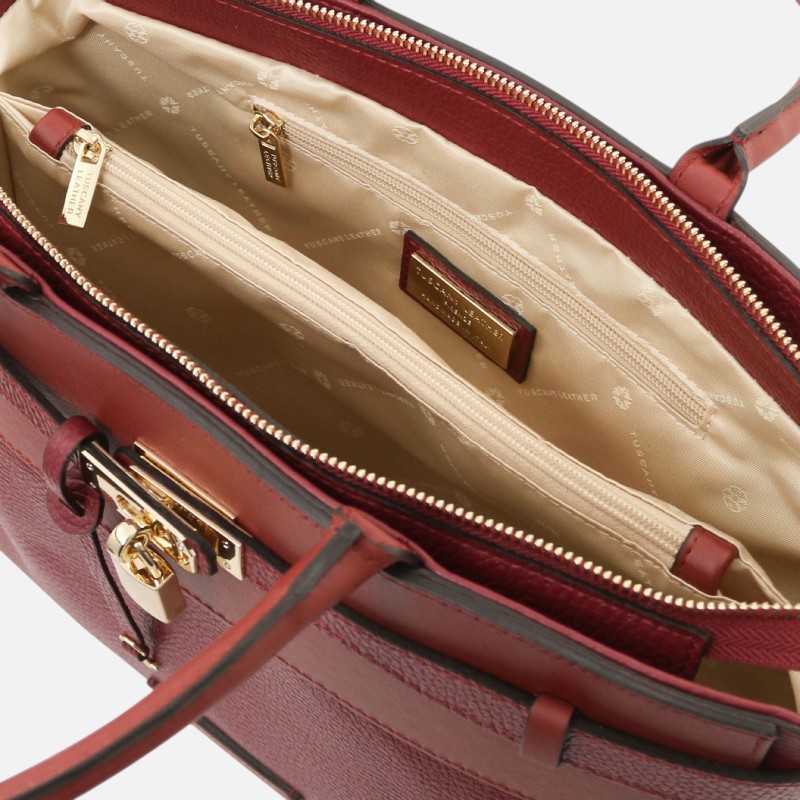 Tenace Leather handbag - Μπορντώ - Image 3