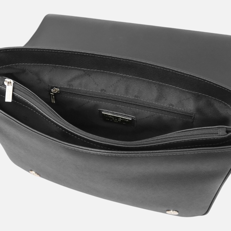 Messenger Saffiano leather messenger bag - Μαύρο - Image 5