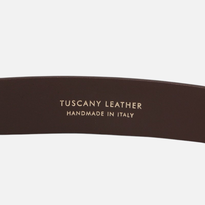 Handcrafted leather belt 40mm for jeans - Καφέ σκούρο - Image 3