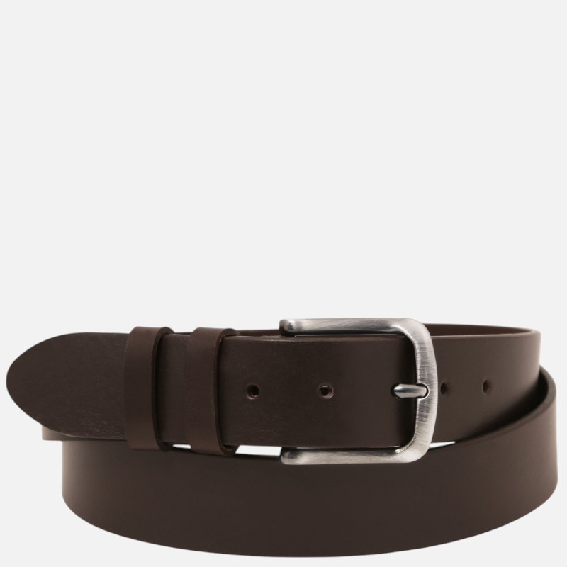 Handcrafted leather belt 40mm for jeans - Καφέ σκούρο