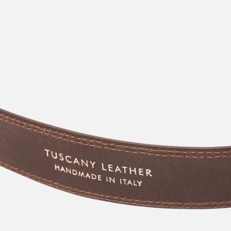 Elegant nubuck leather belt 35mm - Σταχτί - Image 3