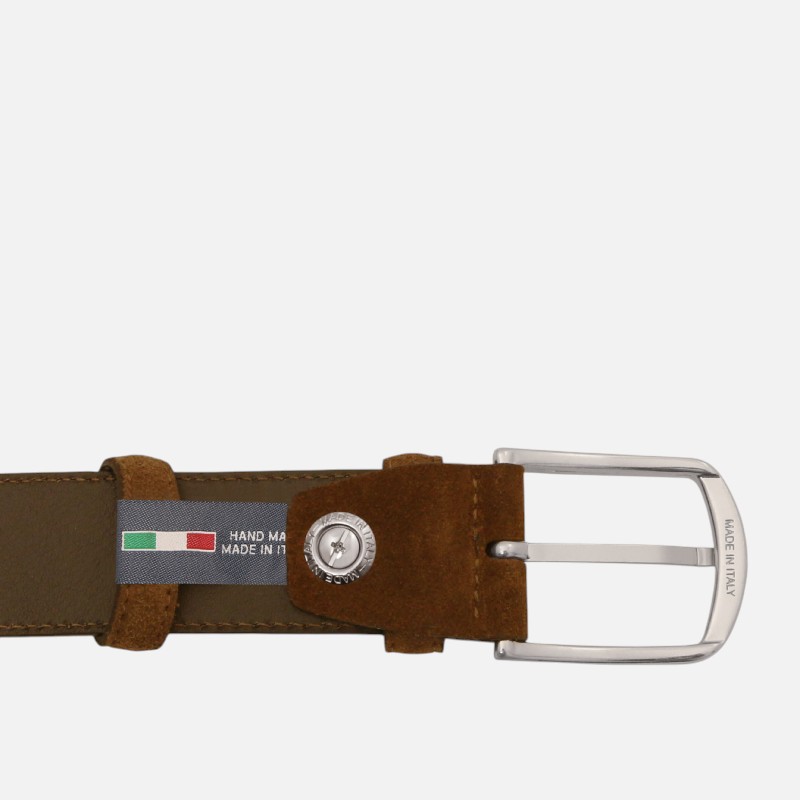 Casual suede leather belt 35mm - Καφέ - Image 2