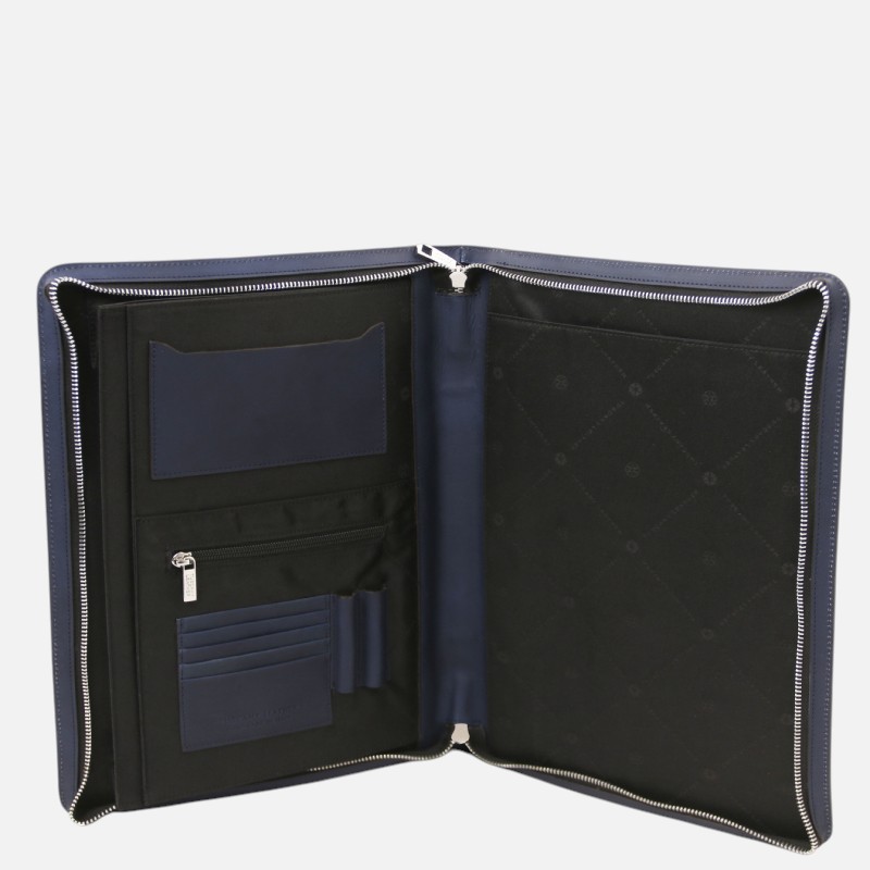 Tiberio Leather document case - Μπλε σκούρο - Image 2