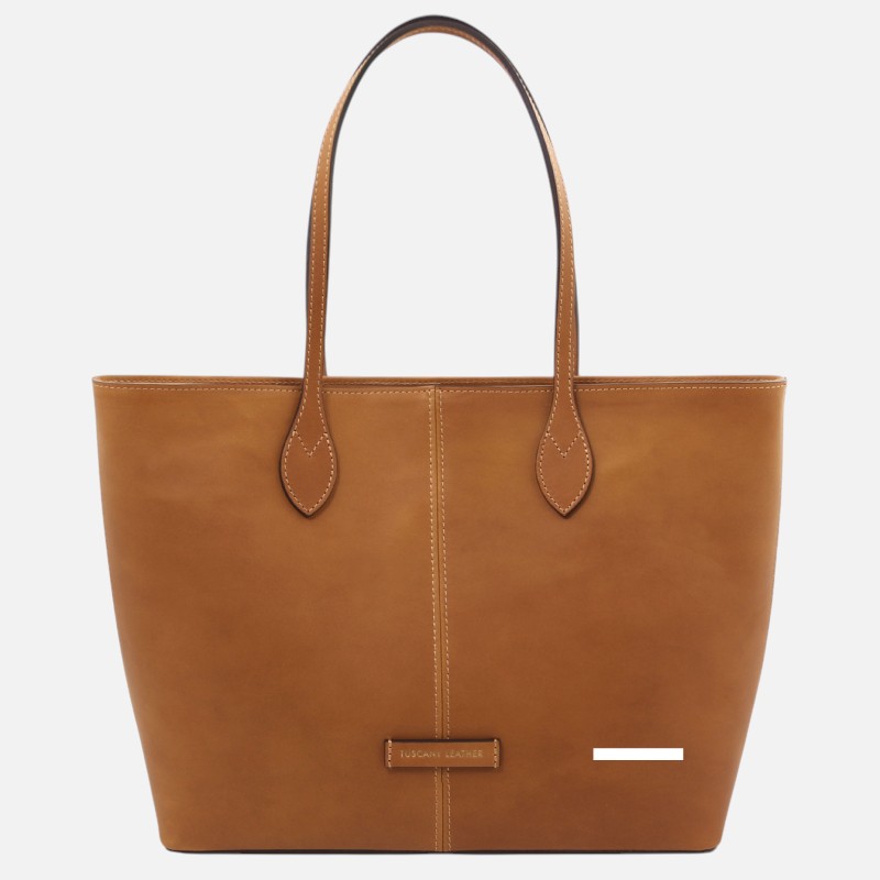 Essenza Leather shoulder bag - Φυσικό - Image 8
