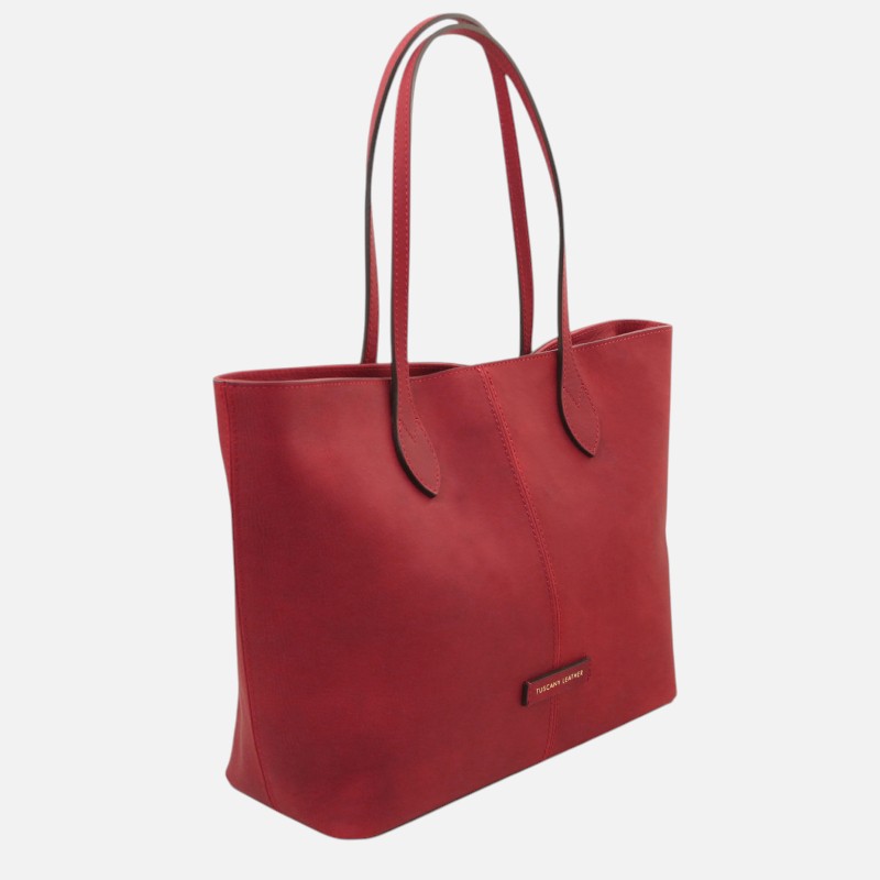 Essenza Leather shoulder bag - Κόκκινο - Image 2
