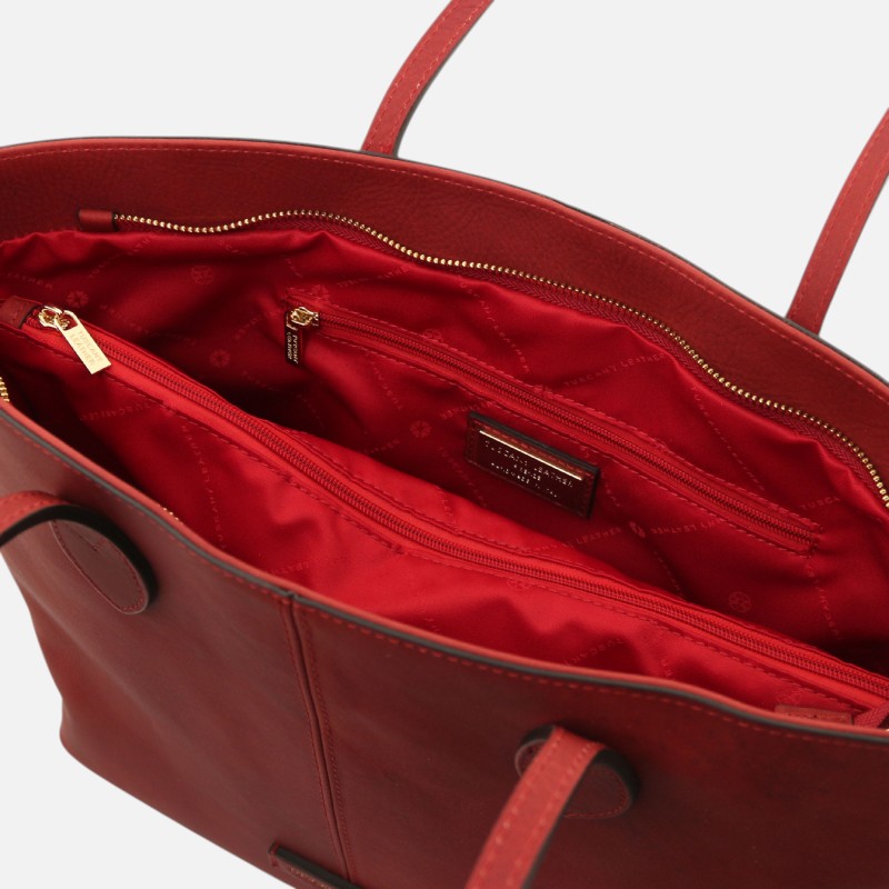 Essenza Leather shoulder bag - Κόκκινο - Image 5