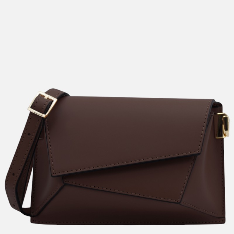 TL Bag Leather shoulder bag - Σοκολατί