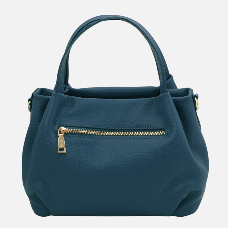 Nora Soft leather handbag - Πετρόλ - Image 6