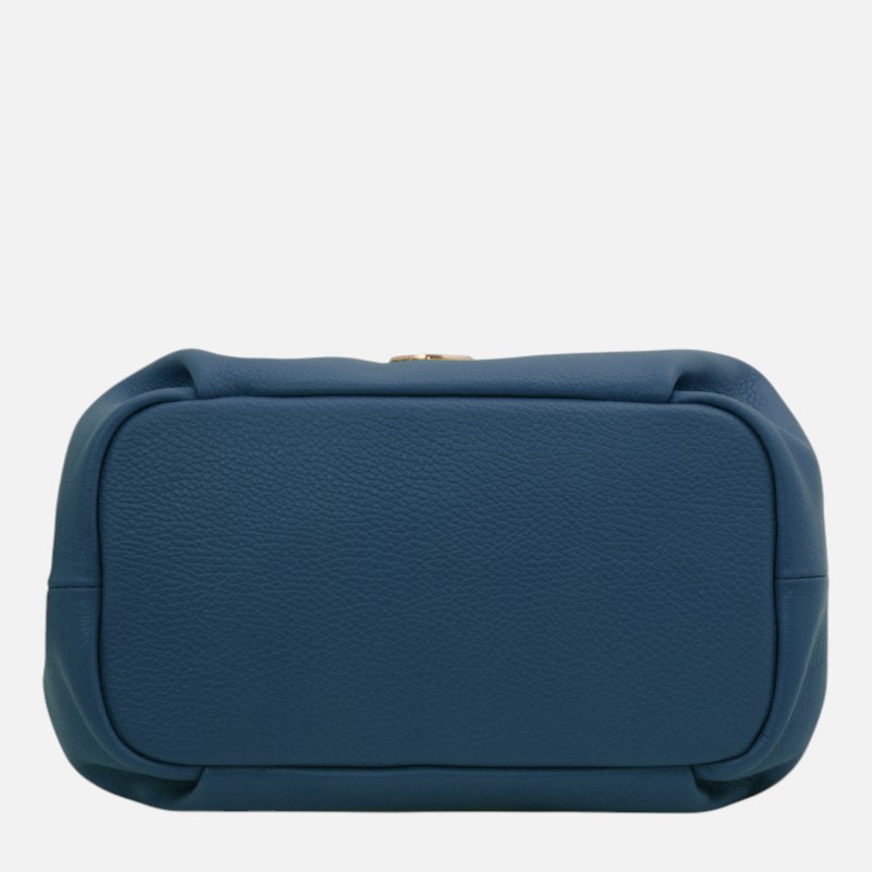 Nora Soft leather handbag - Πετρόλ - Image 5