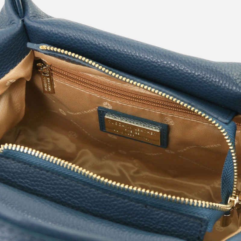 Nora Soft leather handbag - Πετρόλ - Image 3