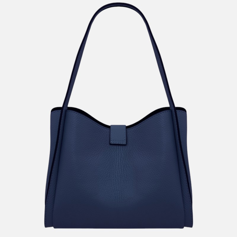 Soave Soft leather handbag - Μπλε σκούρο - Image 5