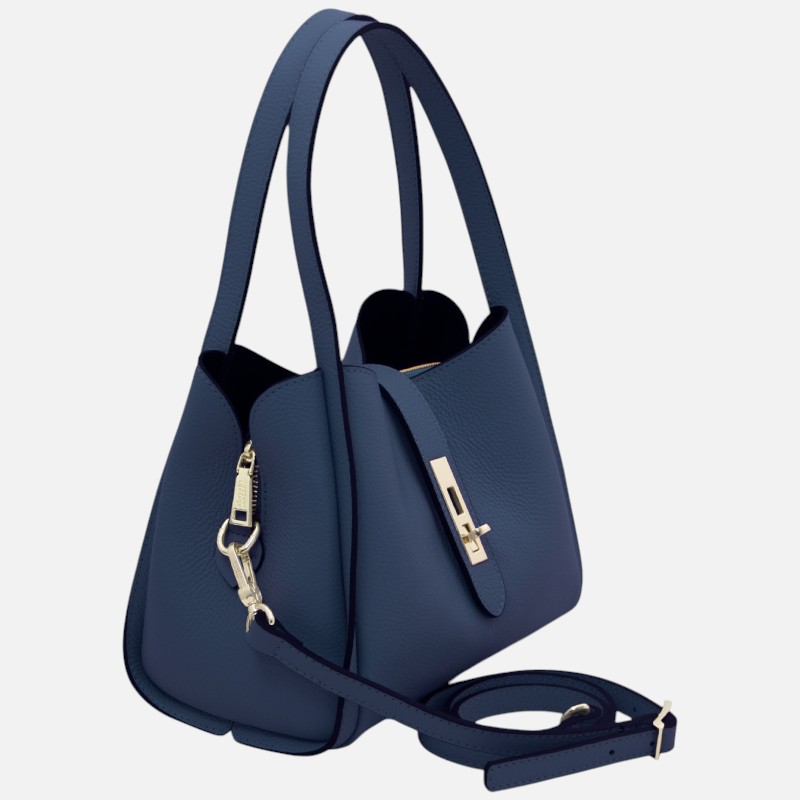 Soave Soft leather handbag - Μπλε σκούρο - Image 2