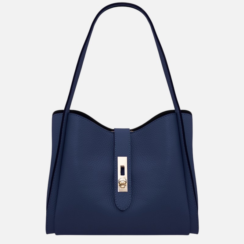Soave Soft leather handbag - Μπλε σκούρο