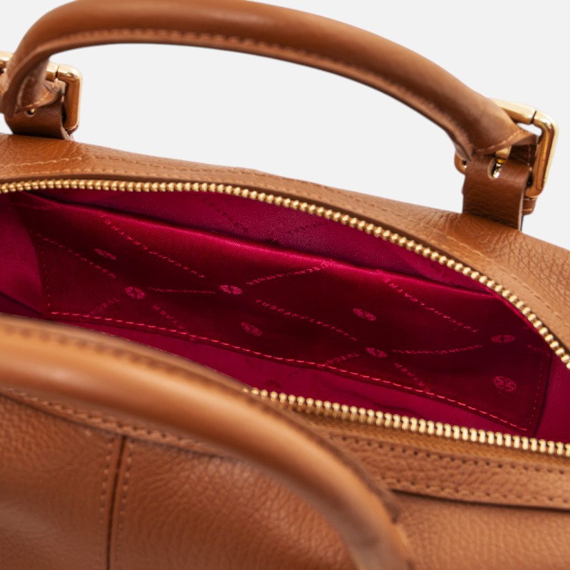 Ribelle Soft leather duffle bag - Κονιάκ - Image 4