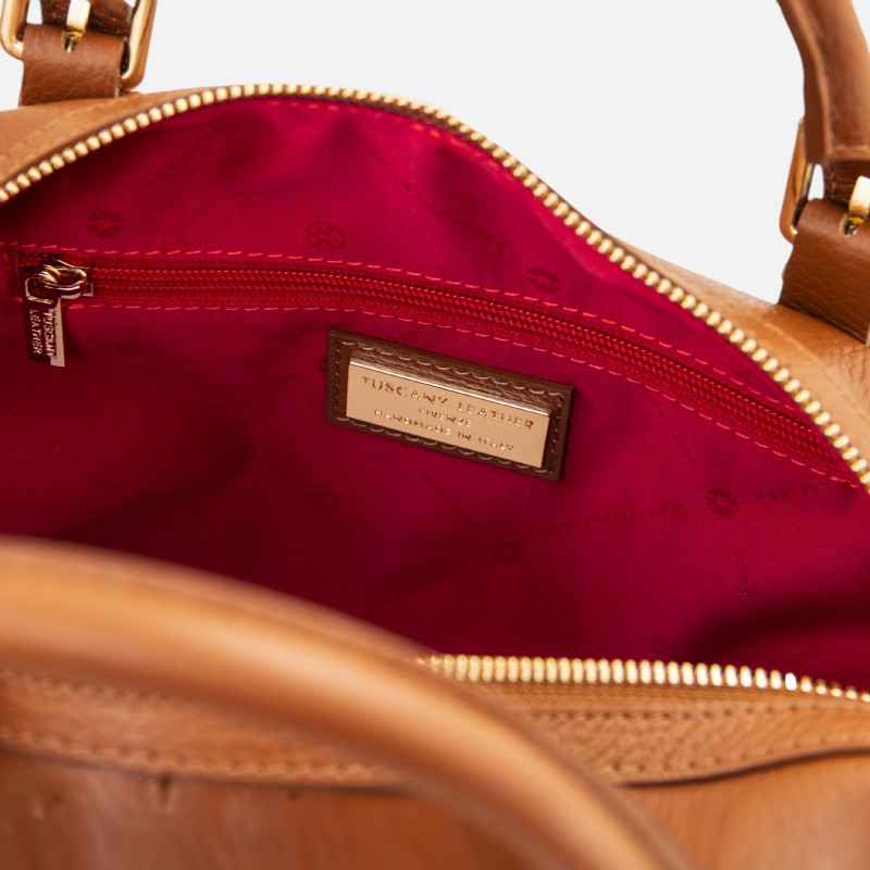 Ribelle Soft leather duffle bag - Κονιάκ - Image 3