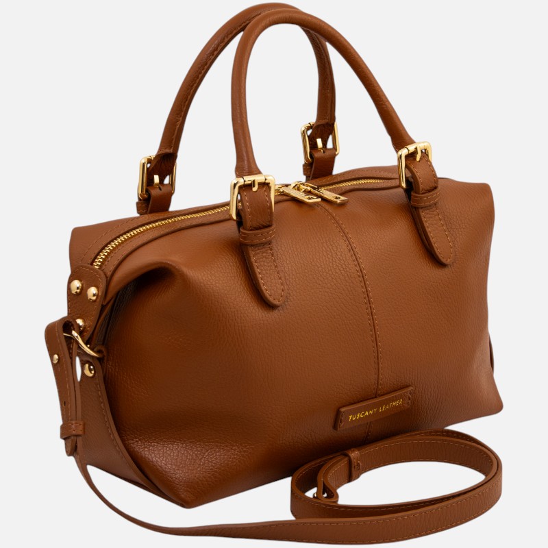 Ribelle Soft leather duffle bag - Κονιάκ - Image 2