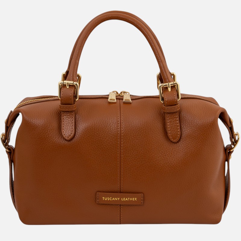 Ribelle Soft leather duffle bag - Κονιάκ