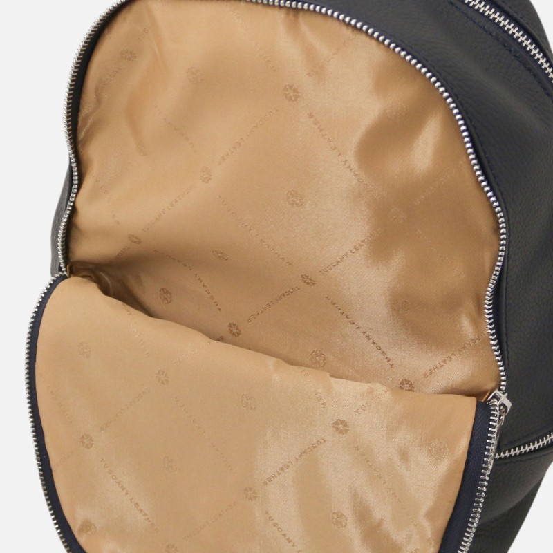 TL Bag Soft leather backpack - Μπλε σκούρο - Image 3