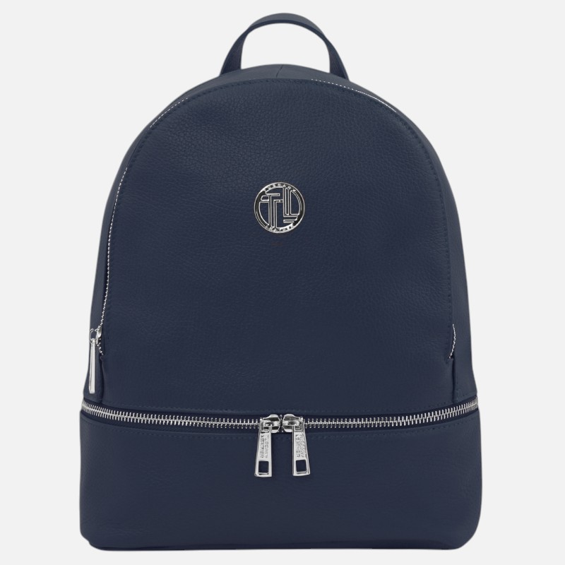 TL Bag Soft leather backpack - Μπλε σκούρο