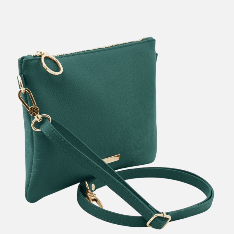 TL Bag Soft leather clutch - Πετρόλ - Image 2