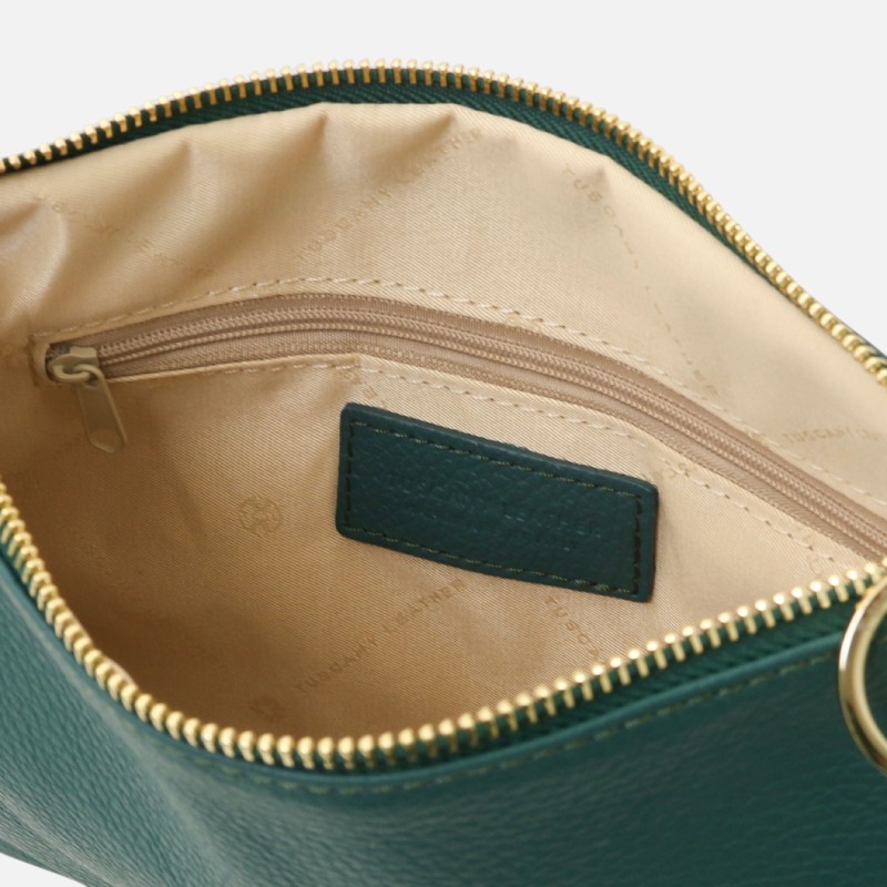 TL Bag Soft leather clutch - Πετρόλ - Image 3
