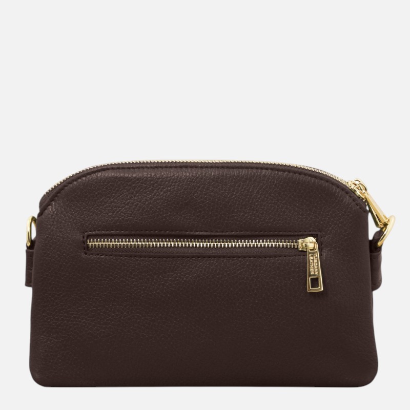 Lily Soft leather shoulder bag - Σοκολατί - Image 5