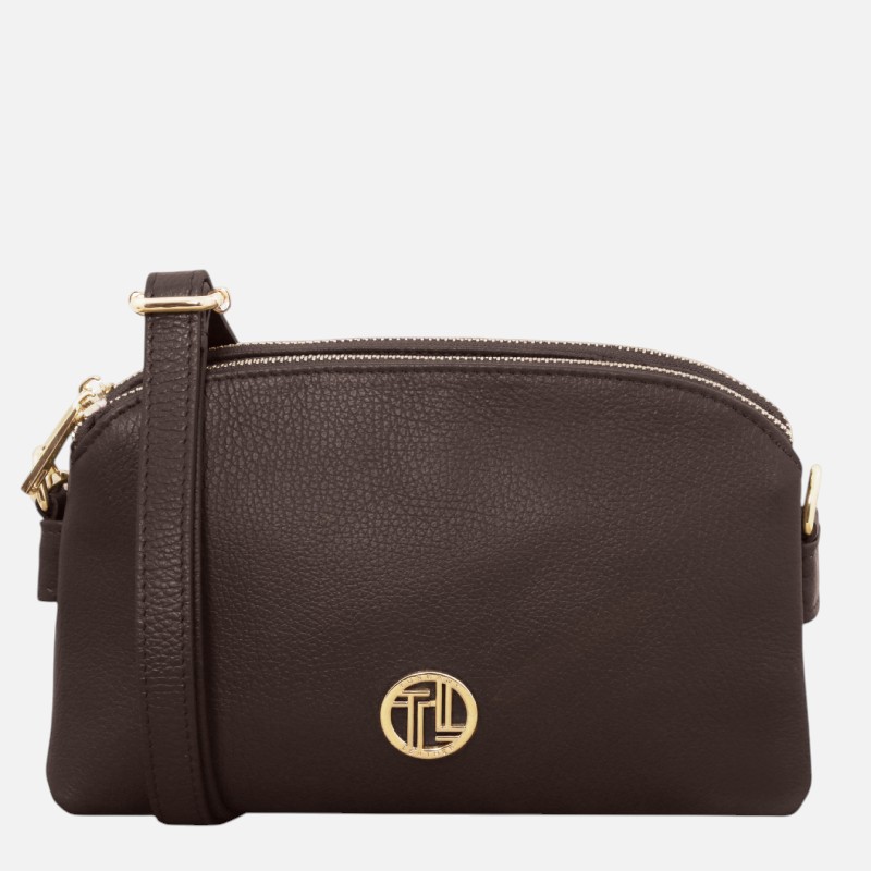 Lily Soft leather shoulder bag - Σοκολατί