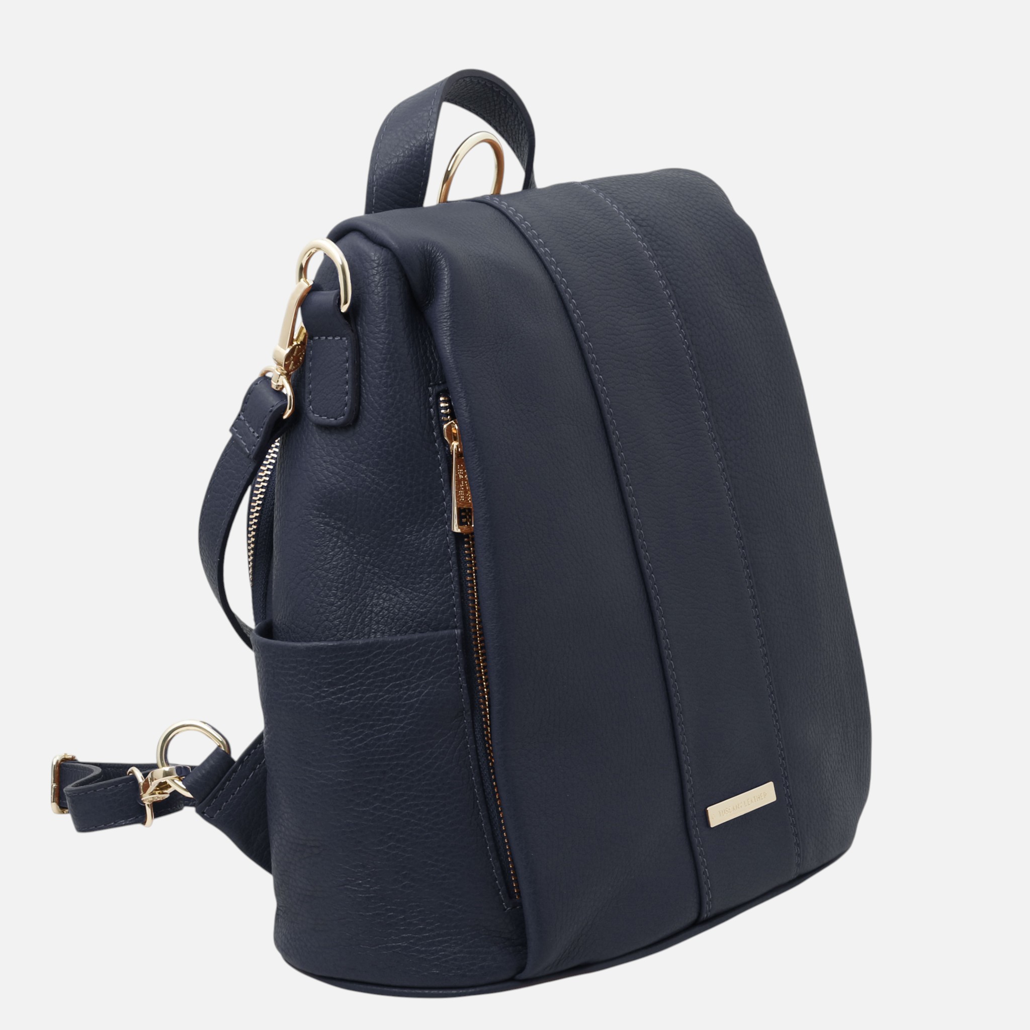 TL Bag Soft leather backpack - Μπλε σκούρο - Image 2