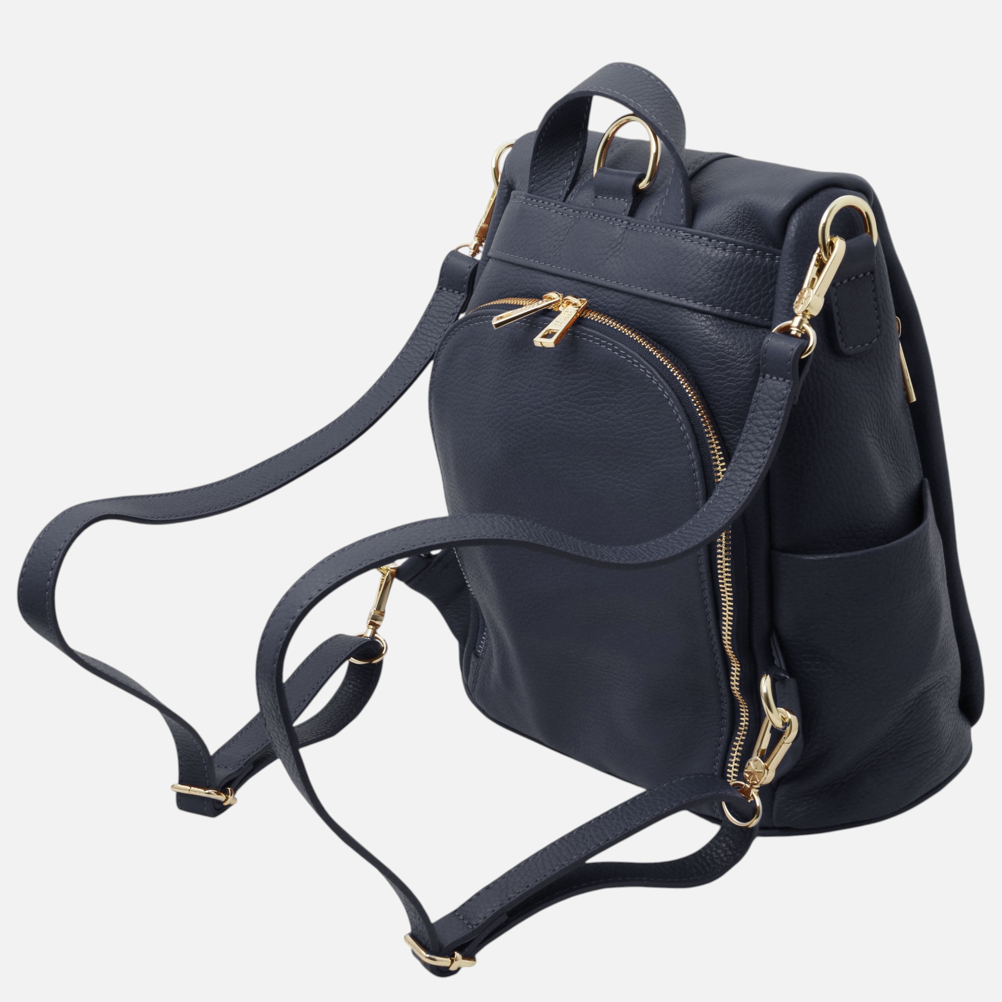 TL Bag Soft leather backpack - Μπλε σκούρο - Image 3