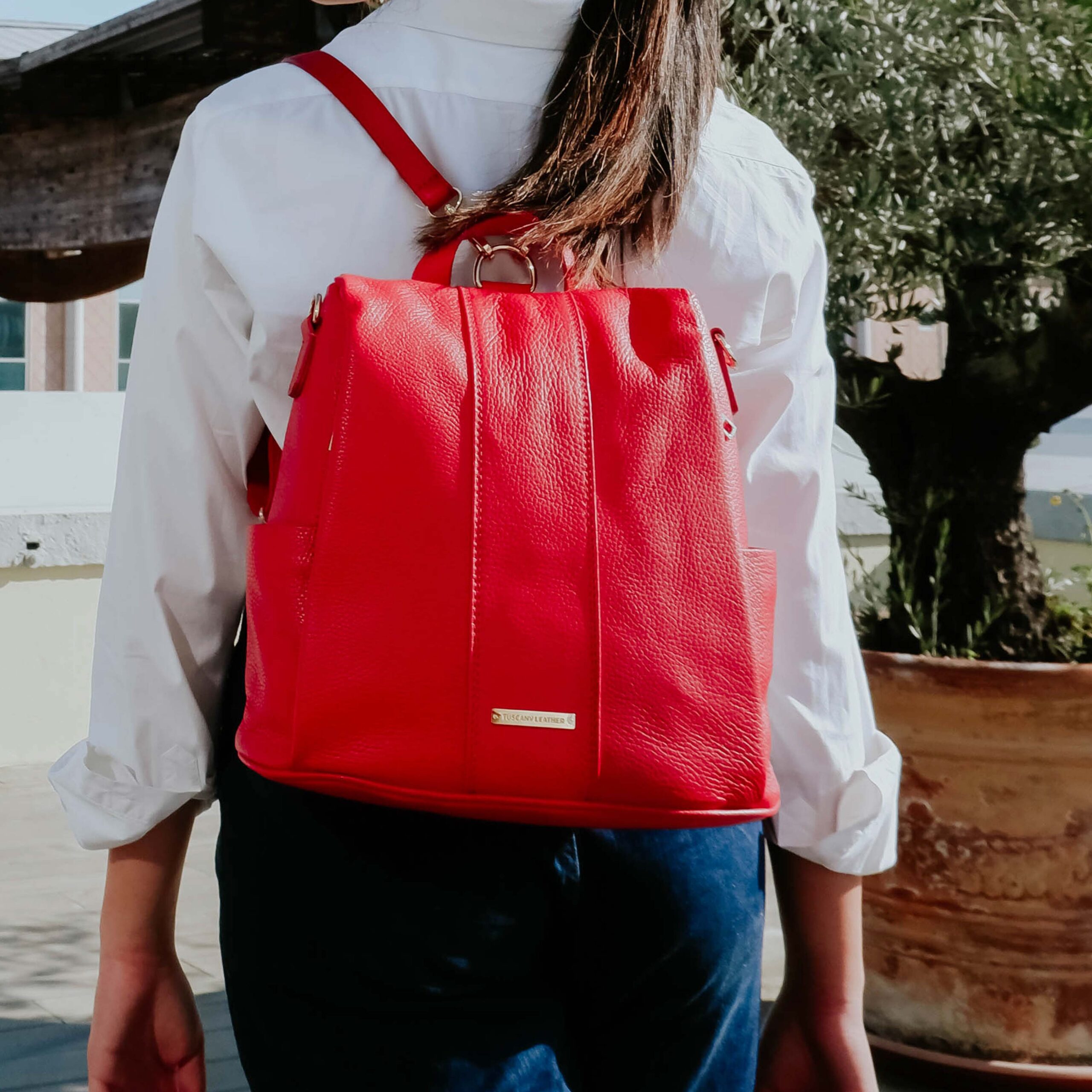 TL Bag Soft leather backpack - Μπλε σκούρο - Image 6