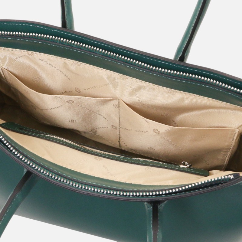 TL Bag Leather handbag - Πετρόλ - Image 4