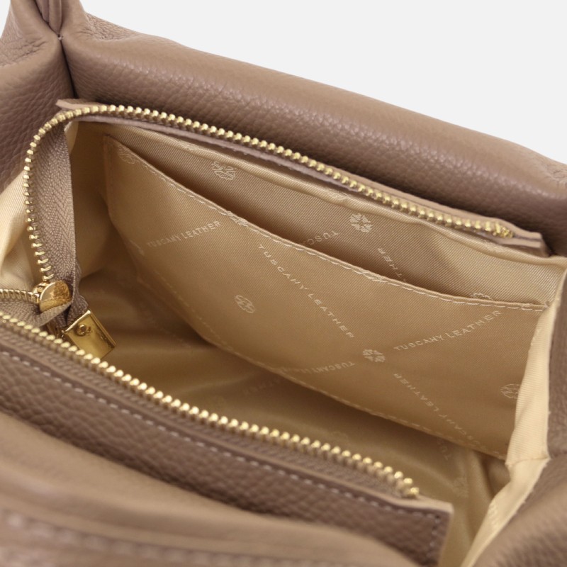 Nora Soft leather handbag - Σταχτί - Image 4