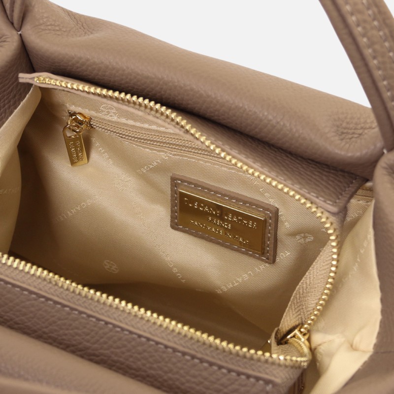 Nora Soft leather handbag - Σταχτί - Image 3