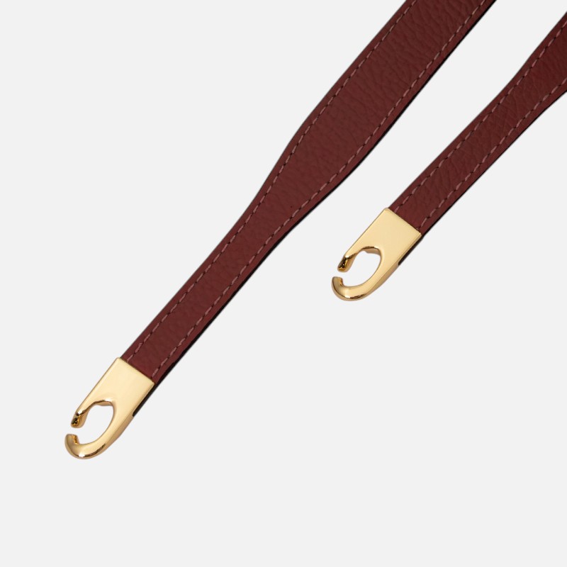 Women's leather belt - Μπορντώ - Image 3