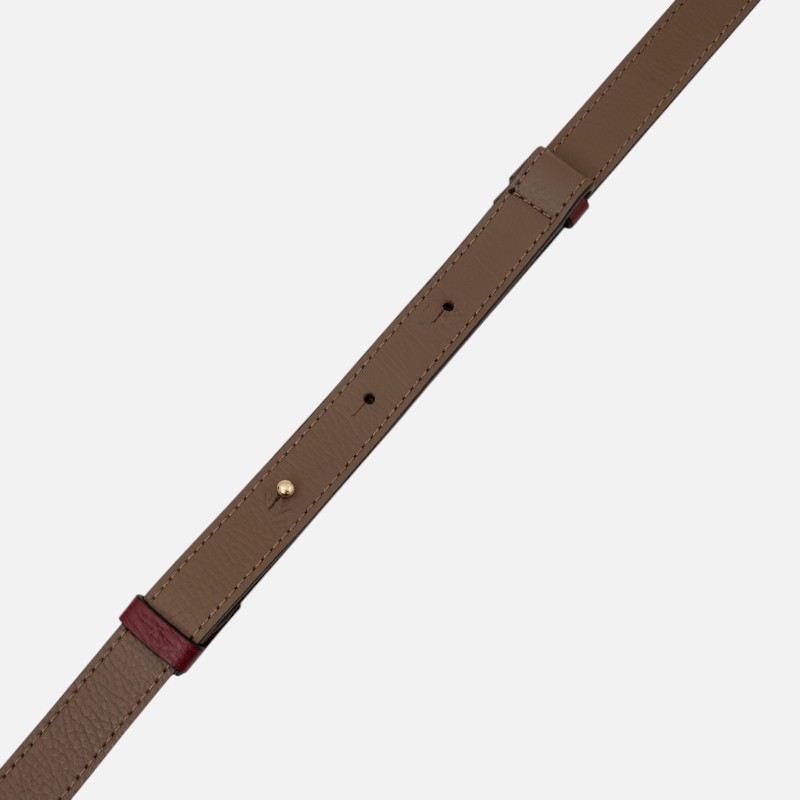 Women's leather belt - Σταχτί σκούρο - Image 3
