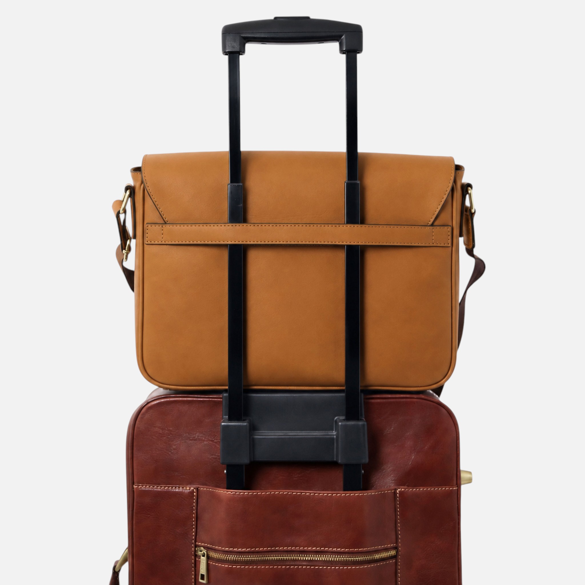 Messenger Leather messenger bag - Μαύρο - Image 5