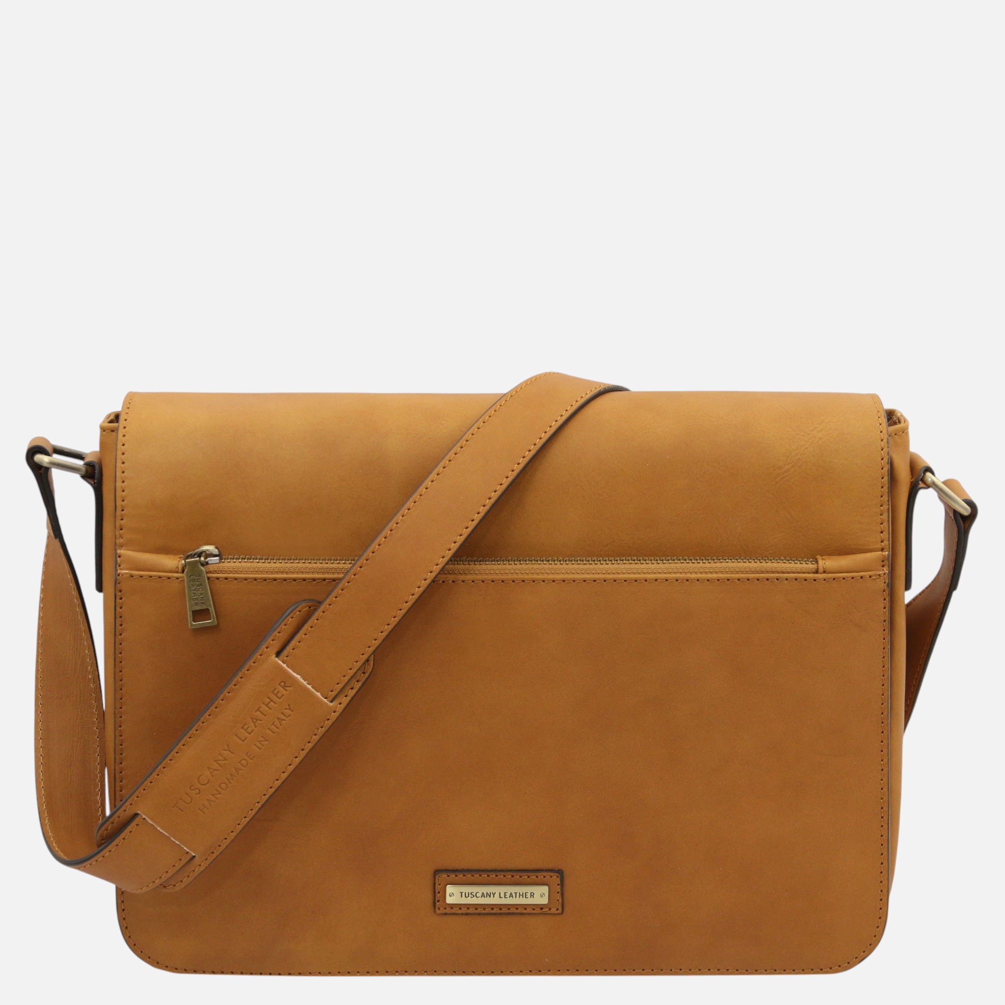 Messenger Leather messenger bag - Φυσικό