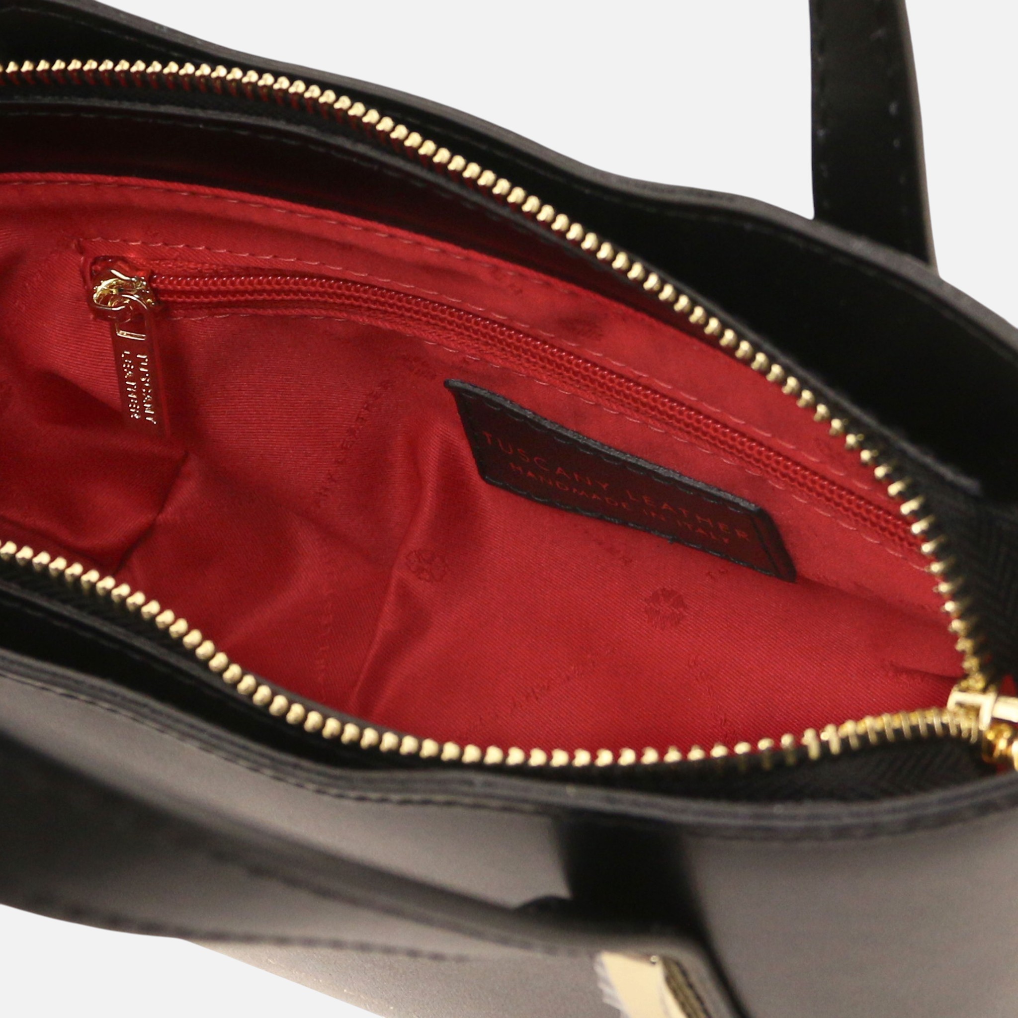 Olimpia Leather tote - Small size - Μαύρο - Image 3