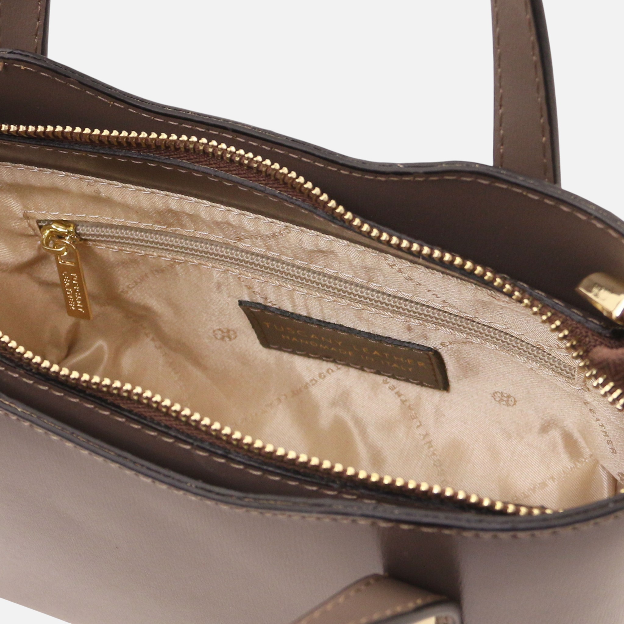 Olimpia Leather tote - Small size - Σταχτί σκούρο - Image 3