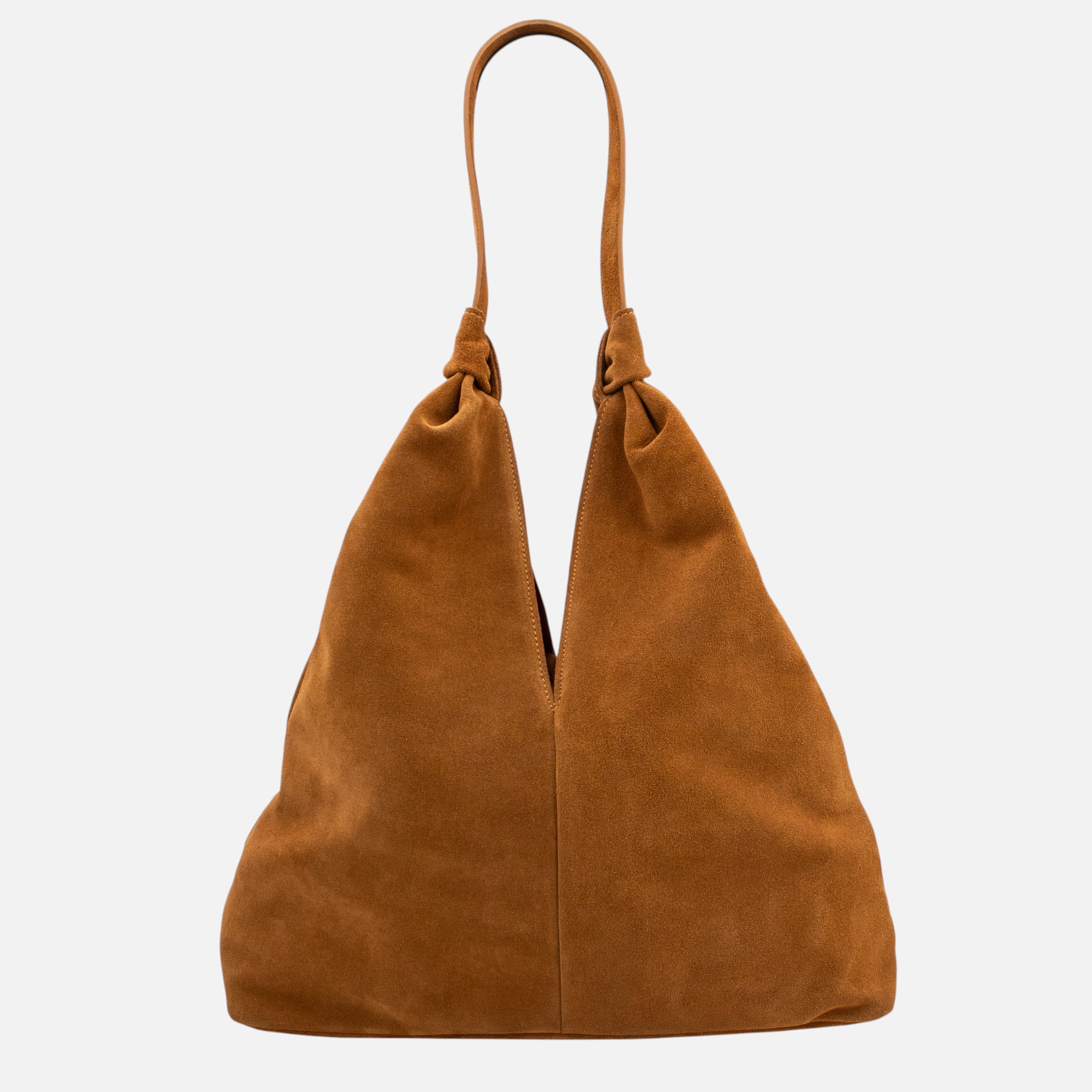 Ventura Suede leather shopping bag - Κονιάκ - Image 2