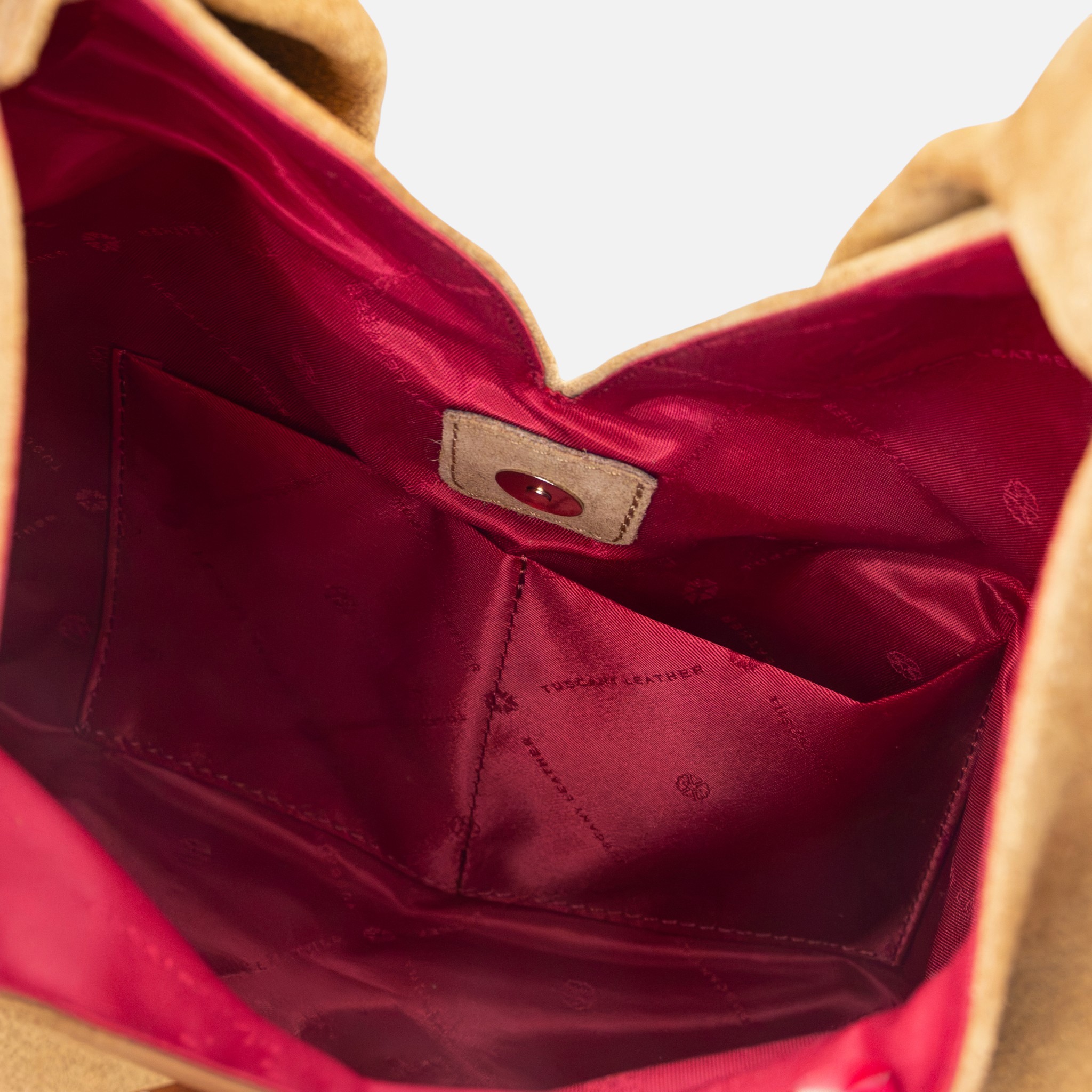 Ventura Suede leather shopping bag - Κονιάκ - Image 4