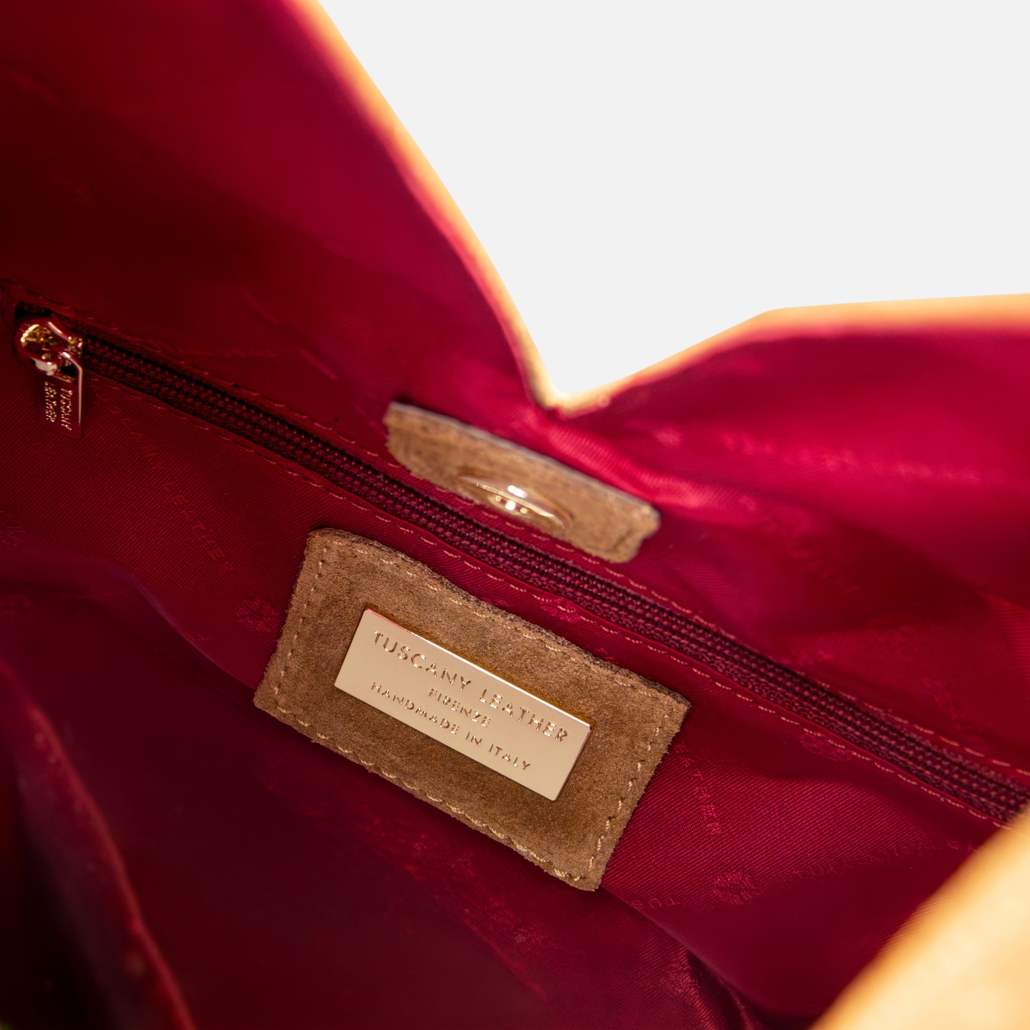 Ventura Suede leather shopping bag - Κονιάκ - Image 5