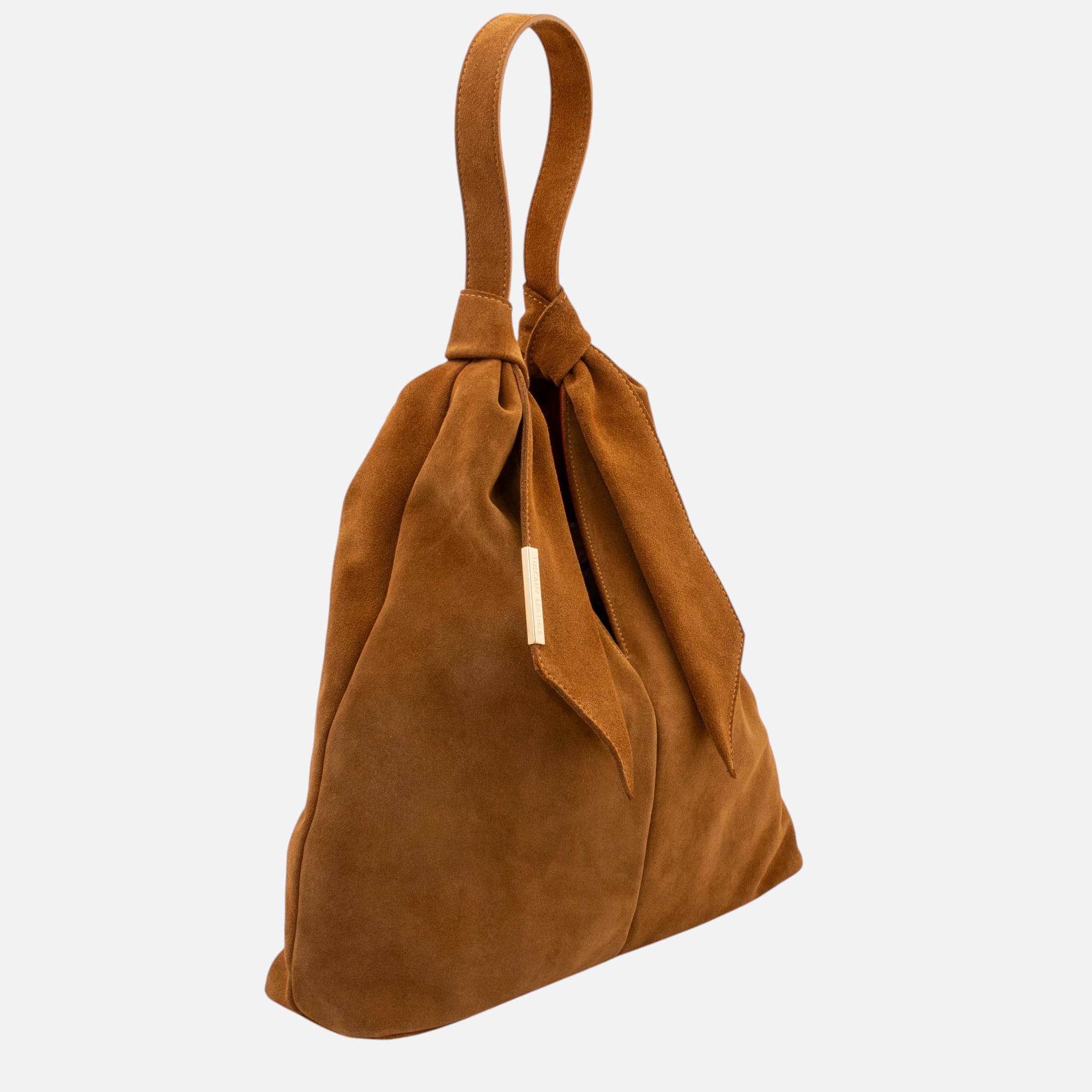 Ventura Suede leather shopping bag - Κονιάκ - Image 6