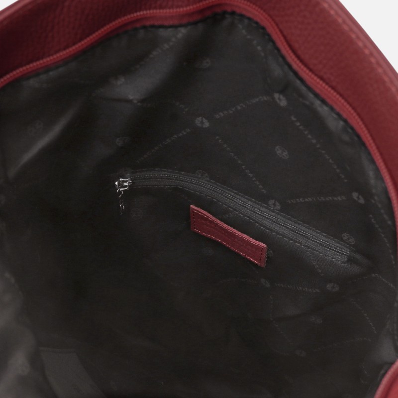 London Soft leather backpack - Μπορντώ - Image 5