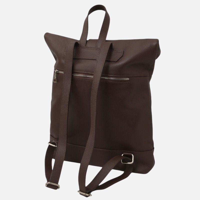 London Soft leather backpack - Σοκολατί - Image 6