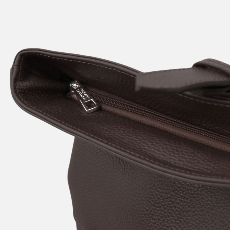 London Soft leather backpack - Σοκολατί - Image 3